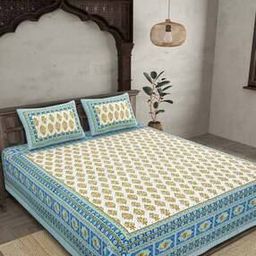 200 TC Printed Double Bedsheet with Pillow Covers-image-88