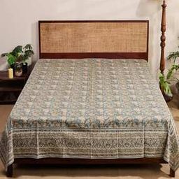 Hand Block Cotton Printed Bed Cover-26