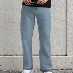 Shein Full Length Contrast Back Patch Pocket Jeans-image-8