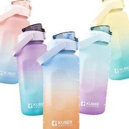 Typographic Print Water Bottle with Sipper-60