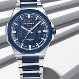Men NF9245-B/RG/B Analogue Wrist Watch with Push-Button Clasp-image-32