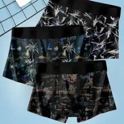 Pack of 3 Men Printed Trunks with Elasticated Waistband-picture-10