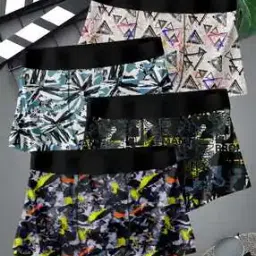 ptvize Men Pack of 4 Printed Trunks with Elasticated Waist-picture-7