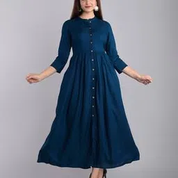 glam roots Button-Down Collar-Neck Flared Kurta-picture-37