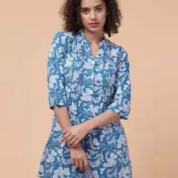 Floral Print Rayon Tunic-picture-25