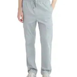 Men Flat Front Relaxed Fit Trousers  -image-95