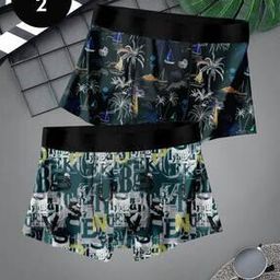Pack of 2 Men Printed Regular Fit Trunks-picture-3