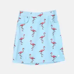 elle kids Printed A-line Skirt with Insert Pockets-picture-13