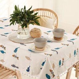 Hummingbird Print 6-Seater Table Cover-21