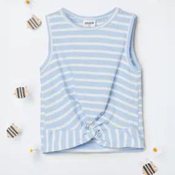 Girls Striped Twist Detail Top-image-32