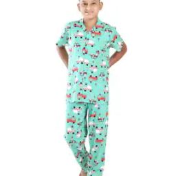 Printed Lounge Pants & Shirt Set-picture-40