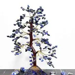 Lapis Lazuli Crystal Tree Pyramid Base Showpiece-picture-30