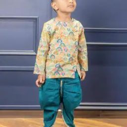 Floral Kurta Dhoti Set-image-4