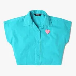 Girls Relaxed Fit Shirt with Applique-image-67