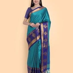 Women Woven Saree with Contrast Border-picture-44
