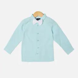 Slim Fit Shirt with Bow Accent-image-66