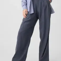 High-Rise Wide-Leg Linen Trousers-image-22