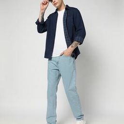 Men Solid Full-Sleeve Shirt with Patch Pockets-image-5