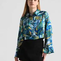 only Micro Print Shirt with Spread Collar-picture-10