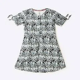Printed Slim Fit Top with Waist Tie-Up-image-27