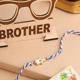 Tie-Up NVR Blue Evil Eye Men's Thread Rakhi, Combo for Rakshabandhan-image-1