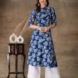Floral Print A-Line Kurta-image-2