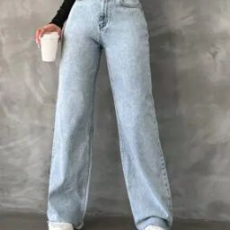 Women Straight Jeans with 5-Pocket Styling-image-80