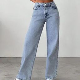 Women Straight Jeans with 5-Pocket Styling-image-97