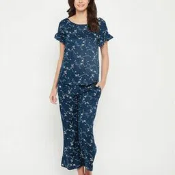 Floral Print Knitted Top & Pyjamas Set-picture-22