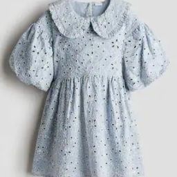 h&m Girls Peter Pan Neck Abstract A-line Dress-picture-48