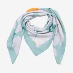 Floral Print Scarf with Contrast Border-image-3