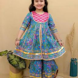 superminis Girls Cotton Printed Angrakha Kurta Set-picture-31