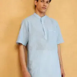 Men Striped Relaxed Fit Short Kurta-10