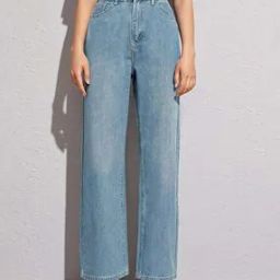   Women High Rise Wide Jeans-41