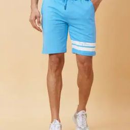 Men Slim Fit Flat-Front Shorts-image-25