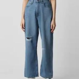 Women Lightly Washed Straight Jeans-image-42