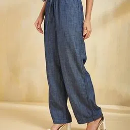 fabindia Women High Rise Straight Fit Pants-picture-19