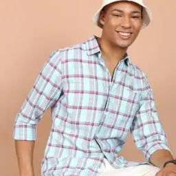 Men Checked Slim Fit Shirt-image-94