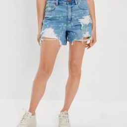 Women Floral Print High-Rise Denim Shorts-image-45