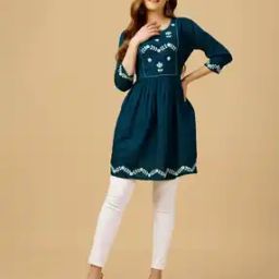 Women Embroidered Relaxed Fit Tunic-picture-19