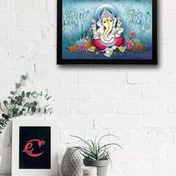 Lord Ganesha Satin Matt Texture UV Art Painting-image-58