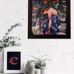 Colorful Beautiful Lady Satin Matt Texture UV Art Painting-image-71