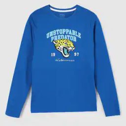 Typographic Printed Stylised Fit T-Shirt-image-56