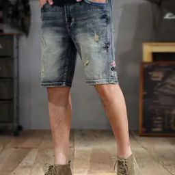 Men Regular Fit Denim Shorts-picture-34