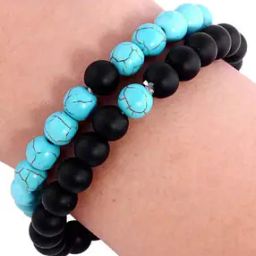 Men Beaded Slip-On Bracelet-15