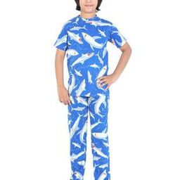 Fish Print Lounge Pants & T-Shirt-image-74