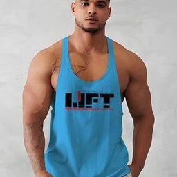 Men Typographic Print Sleeveless Vest-image-66