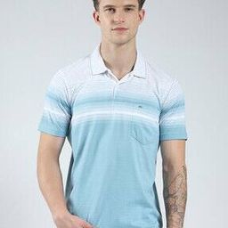 Men Collar Neck Polo Stripes T-shirt-picture-48