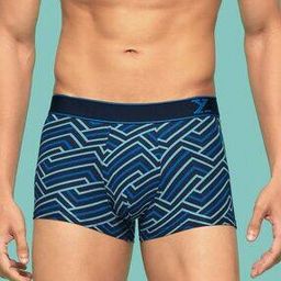 Geometric Print Trunks with Elasticated Waistband-17