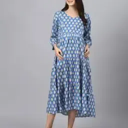 Printed Tiered Dress-image-3